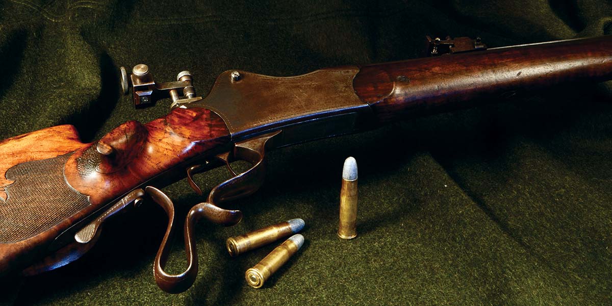 A Schützen rifle, with loaded ammunition.